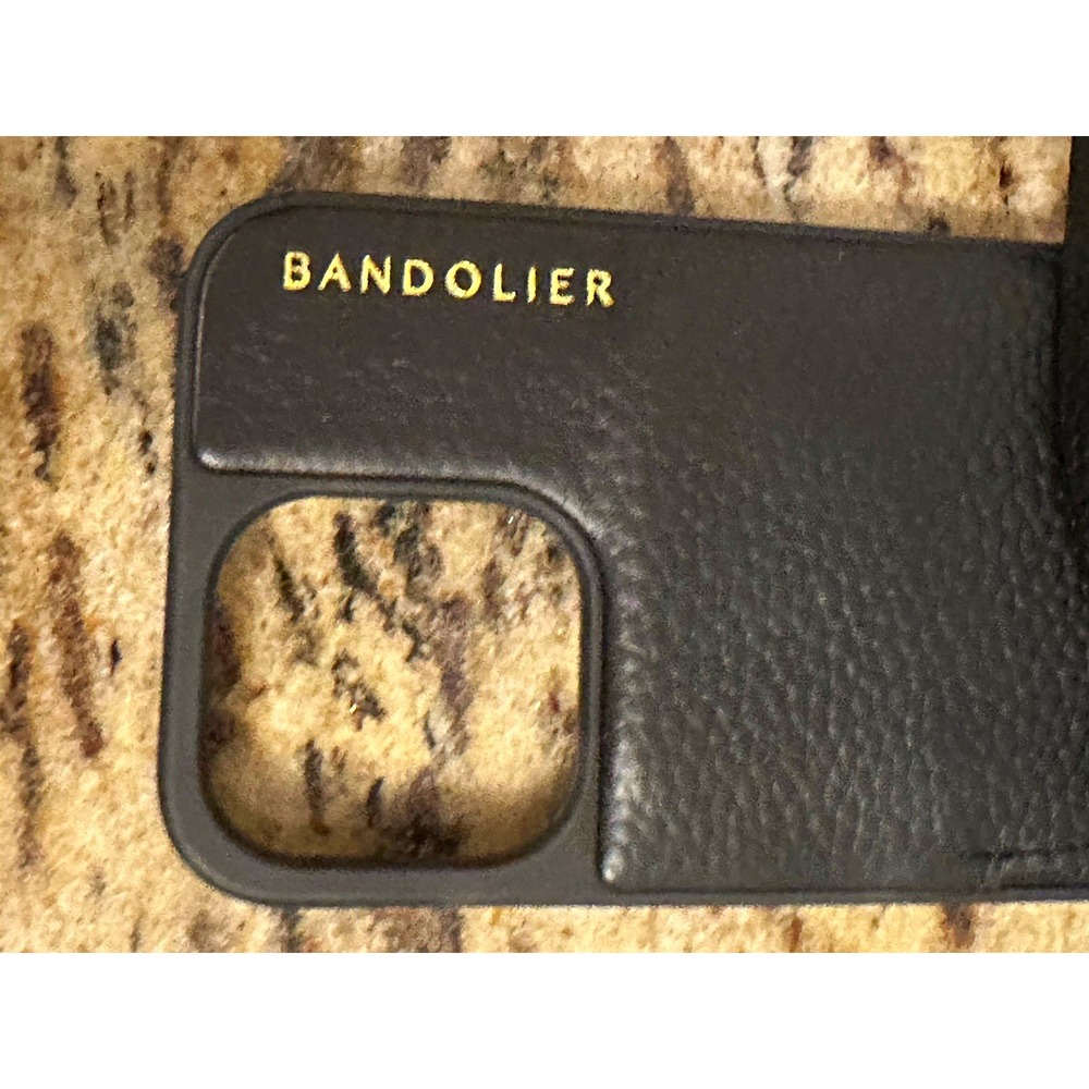 Bandolier Black Crossbody Phone Case w/ Strap, Logo Finish, Strap Included